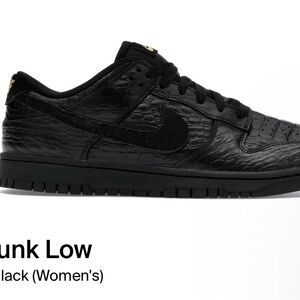 Nike Dunk Low Black and Metallic Gold Sneakers
